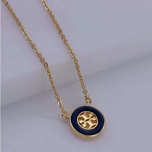 Tory Burch black gold necklace - Picture 1 of 2